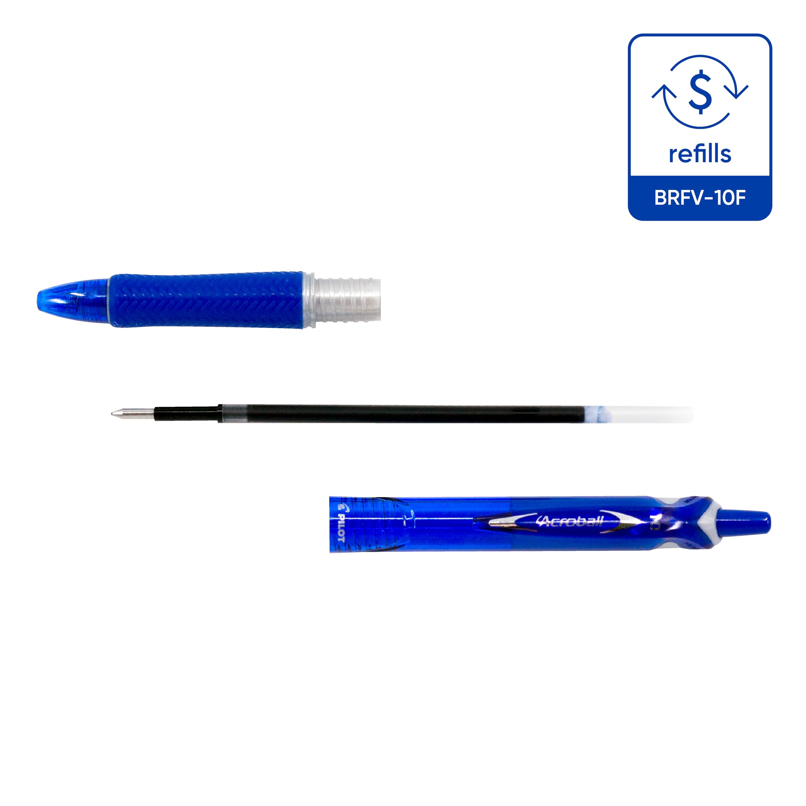 Brfv-10f Refill Pilot Acroball Knock Ballpoint Pen, Red(BAB