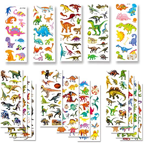 Image of BEESTECH 24 Sheets Dinosaur Stickers 450+ for Kids Boys Girls Toddlers, Teacher Reward Stickers, Potty Chart Training Stickers, Dinosaur Party Favor Supplies, Goody Bag Stuffers，Pinata Filler