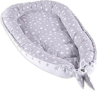 Babynest - Paracolpi per neonato, realizzato a mano su entrambi i lati, in cotone Piqué Waffle