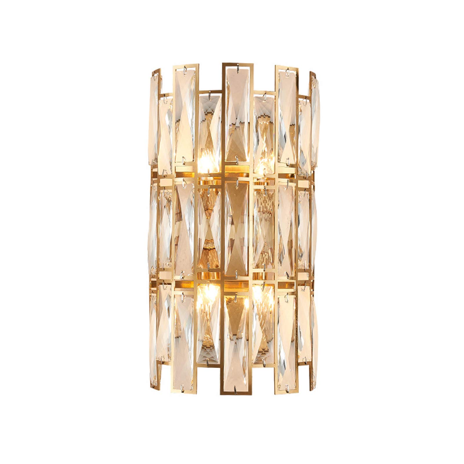 Aplique de pared LED de cristal moderno en oro de lujo para dormitorio 6