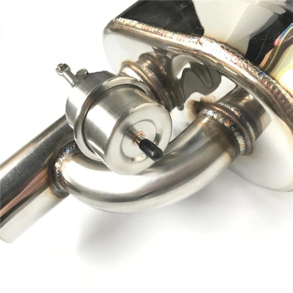 Terminales de Escape Tubo Escape con Válvula Bomba Vacío Silenciadores Variables Acero Inoxidable Universal 51Mm 63Mm Silenciador con Control Remoto Relieve Escape de Coche(76MM+Vacuum Pump)
