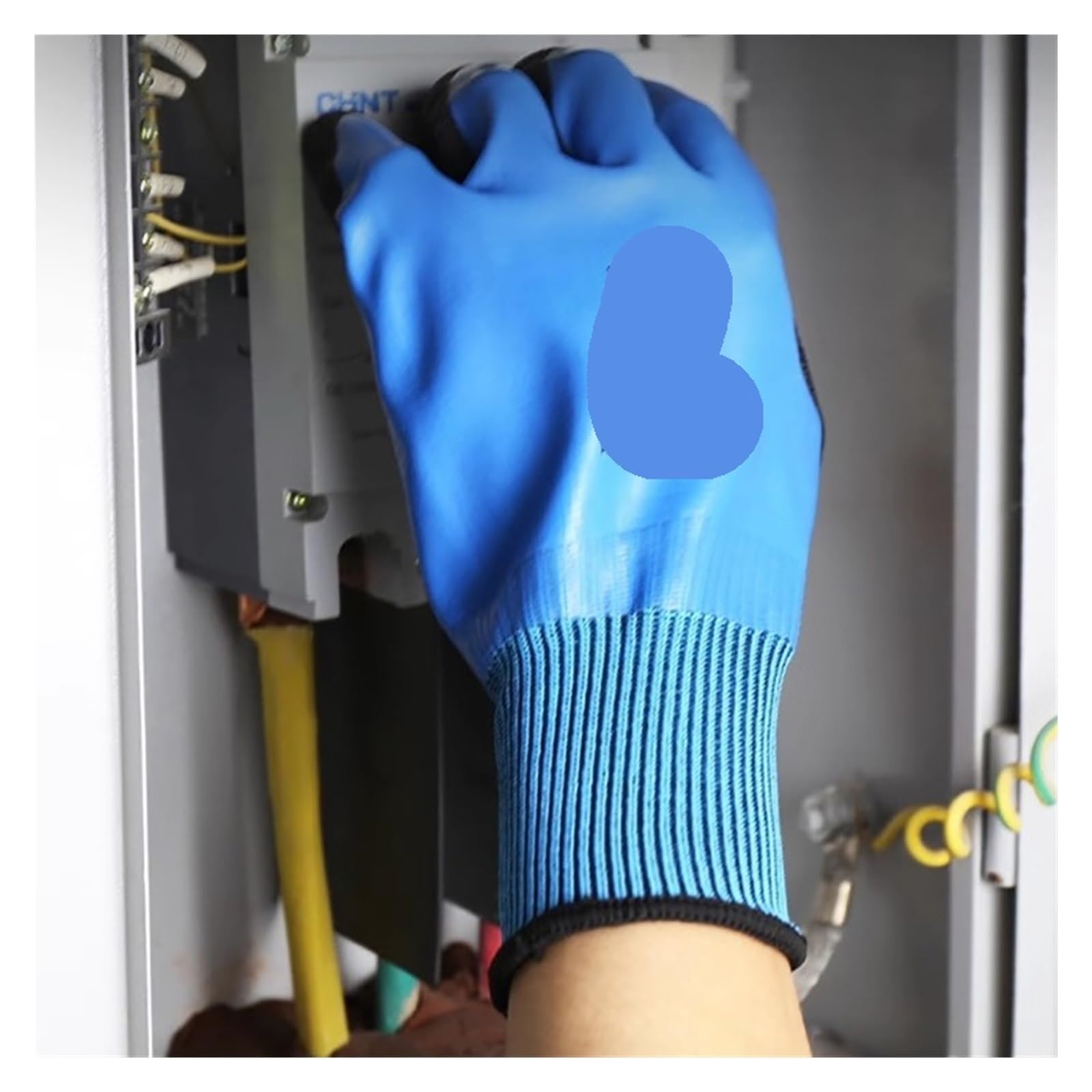 Équipement de protection travailleur d'élasticité élevée d'écran tactile gants isolants d'électricien bleu