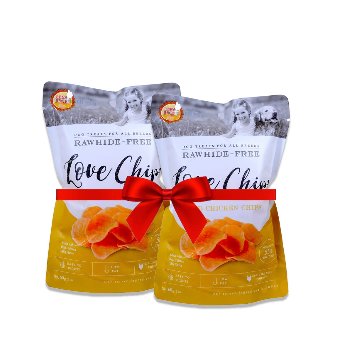 Renas Love Chip for Dogs, Chicken Dog Treat,BBQ Flavour, 120g (Pack of 2) (B0B5VCC8NH) Amazon Price History, Amazon Price Tracker