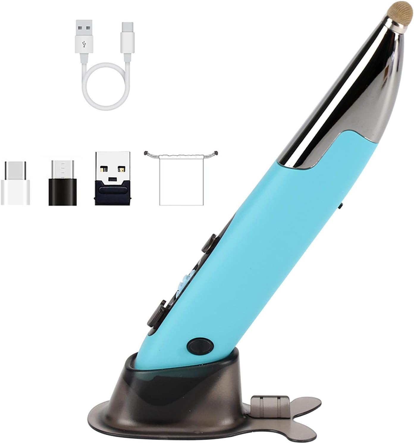 2.4G Bluetooth Wireless Optical Pen Mouse,USB Rechargeable Pocket Pen