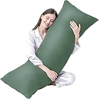 Vista 25 de DOWNCOOL Almohada de cuerpo completo de lujo con funda de fibra - Almohada corporal ultra suave para dormir - Almohada de cama larga transpirable