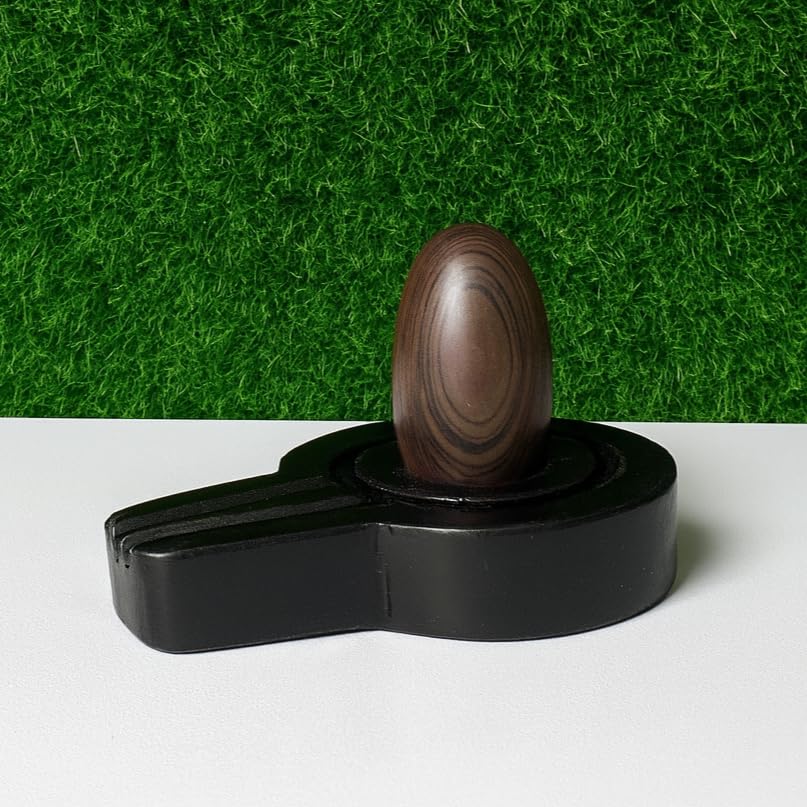 SB Store Hub- Original Janeu Dhari Narmadeshwar Shivling with Jaladhari, Lingam, Yoni Base, Lingam Holder, Shiva Linga, Shivling Stand, Banalingam for Home Puja (2 Inch Shivling & 4 Inch Jaladhari)