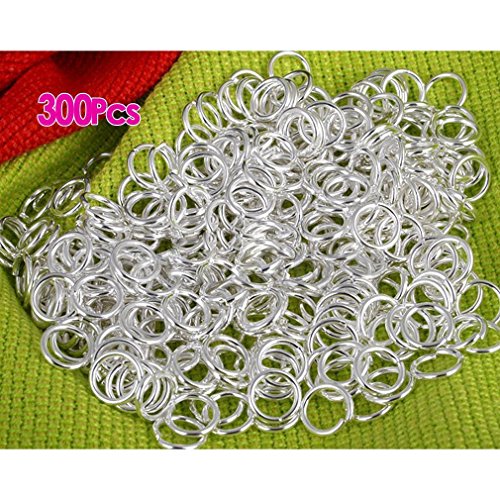 Preisvergleich Produktbild TOOGOO(R) Biegeringe 6mm Versilbert sen Federringe Ringe X300