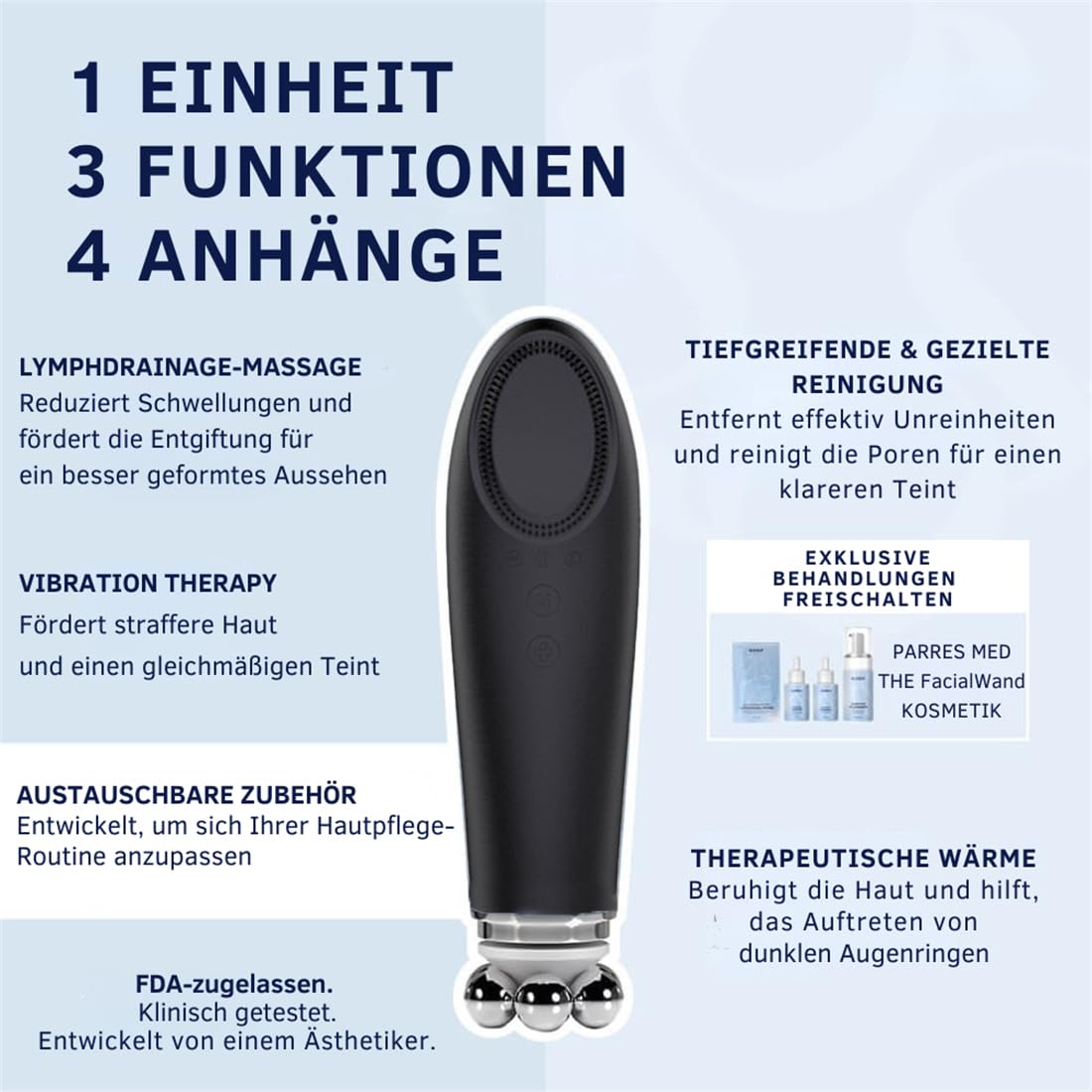 Tragbares Anti-Aging Gesichtsmassagegerät mit Mikrovibration | sanfte Faltenreduktion & Hautstraffung | verbesserte Wirkstoffaufnahme – für Damen mit reifer Haut Beauty-Tool für Zuhause, Büro & Reise