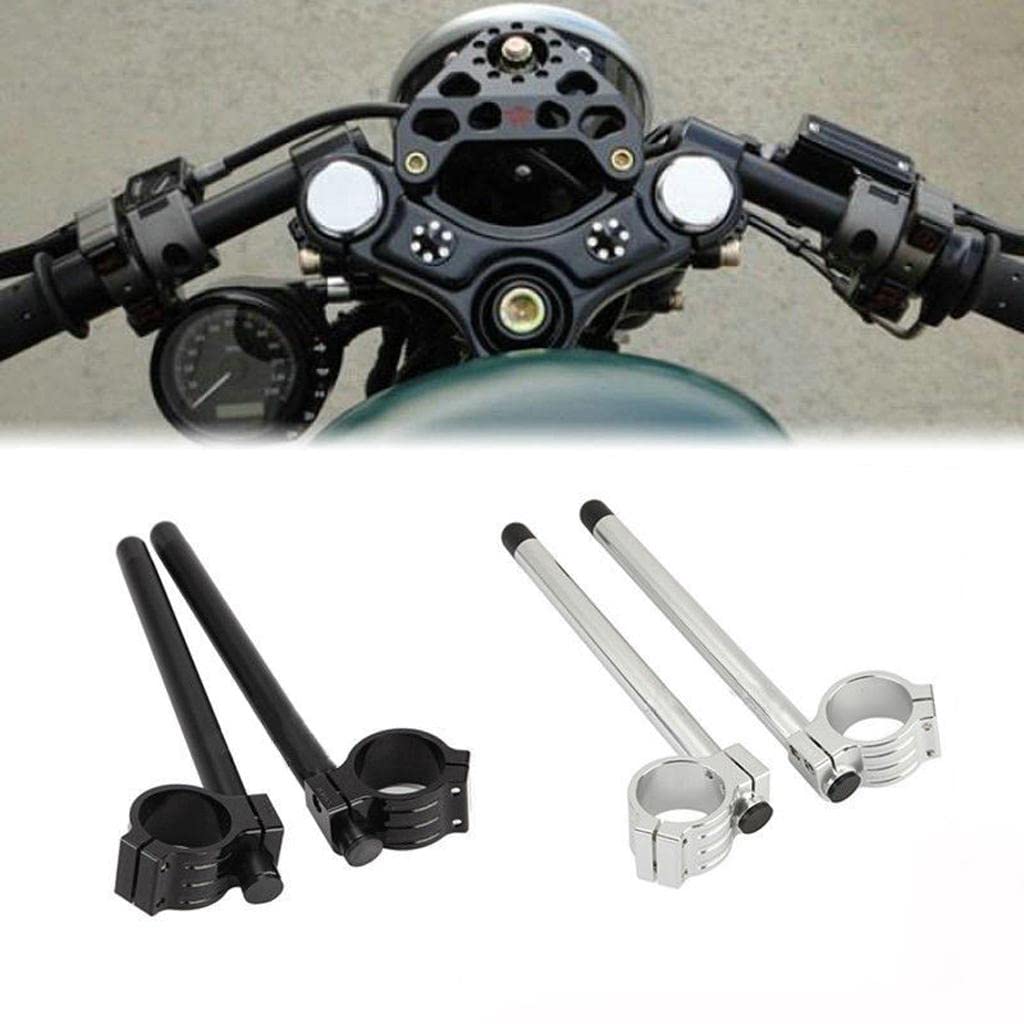 Club Bollywood®Universal 31Mm CNC Fork Clip-Ons Handle Grip Handlebar for Motorcycle Black| Other Handlebars & Levers| Other Handlebars & Levers| Motors|• Motors| 2 X Motorcycle Handlebars-image-8