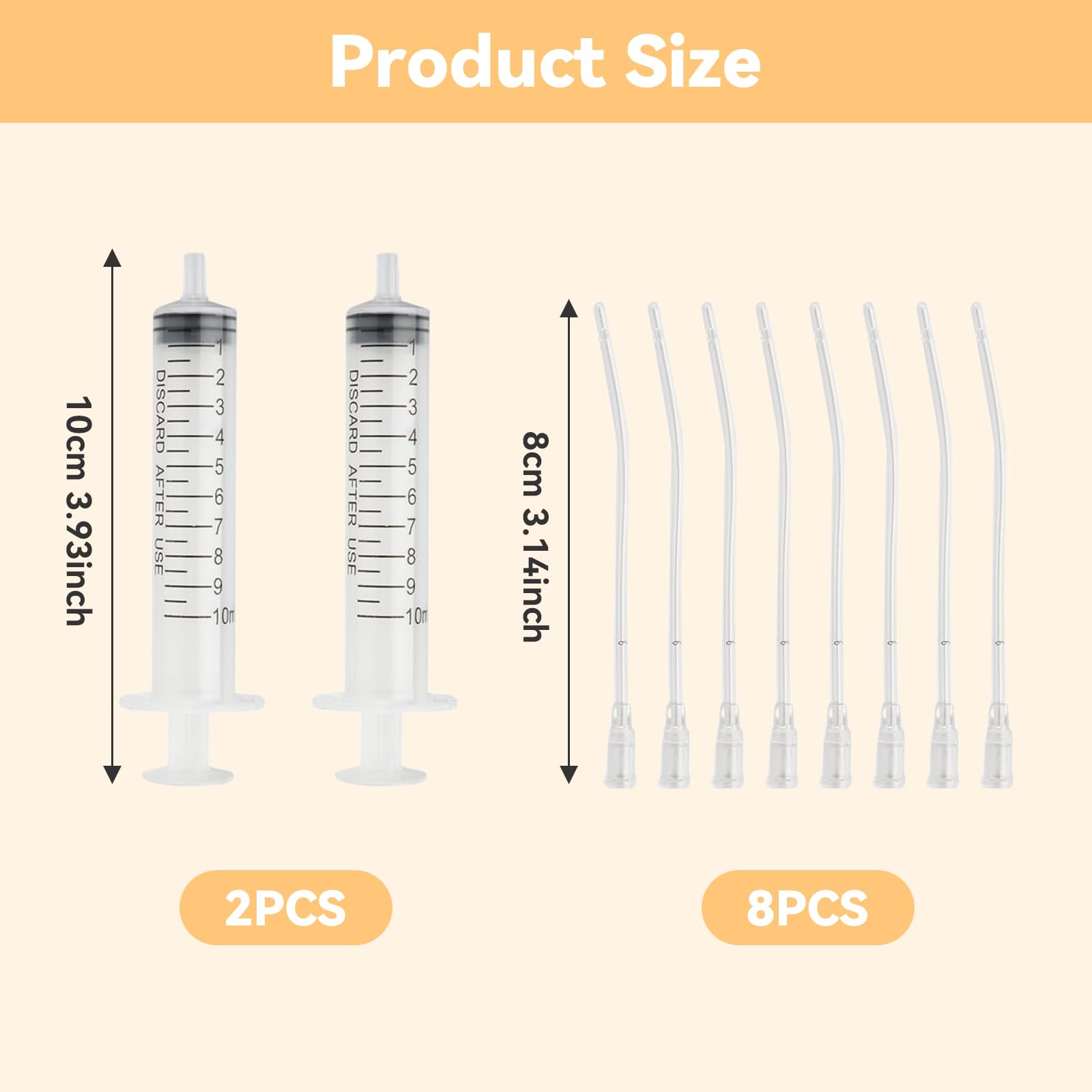 12 Pièces Sondes d'alimentation pour Oisillons, Seringue d'alimentation, Seringue Bébé Oiseau avec 2 Seringues de 10 ML, pour Perroquets, et Petits Animaux pour Jeunes Oiseaux