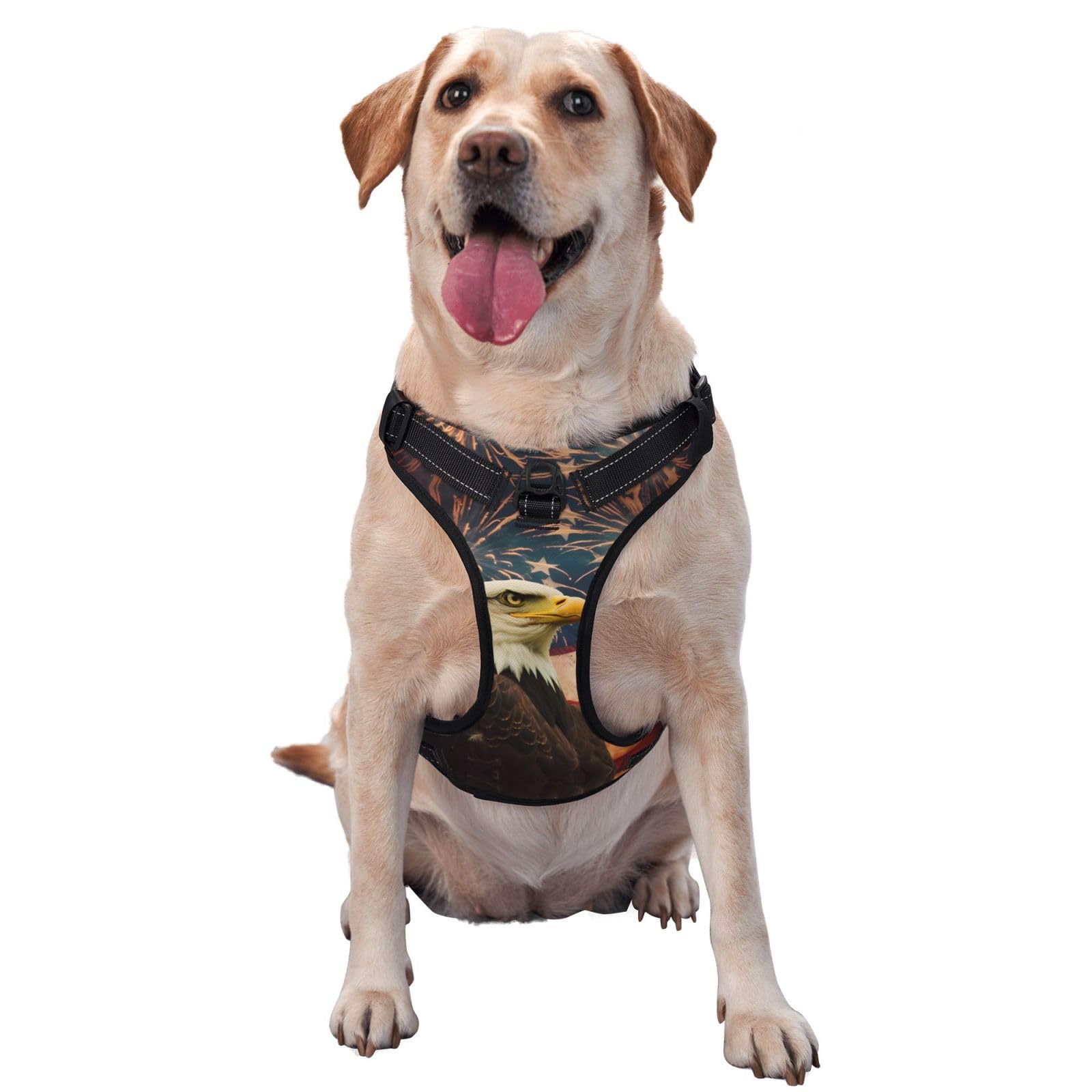 Arnés para perros pequeños con correa sin tirones, 2 clips de correa, ajustable, suave, bandera estadounidense, bombero, hacha cruzada, juego de chaleco para perro, tamaño pequeño