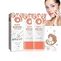 Vista 1 de Gluta Lazy Cream - Crema facial de 2 piezas, loción hidratante perezosa, crema facial de gluta, gel exfoliante de naranja, piel corporal y cara