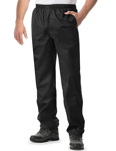 iCreek Men's Rain Pants Waterproof Breathable Lightweight Rain Over Pants