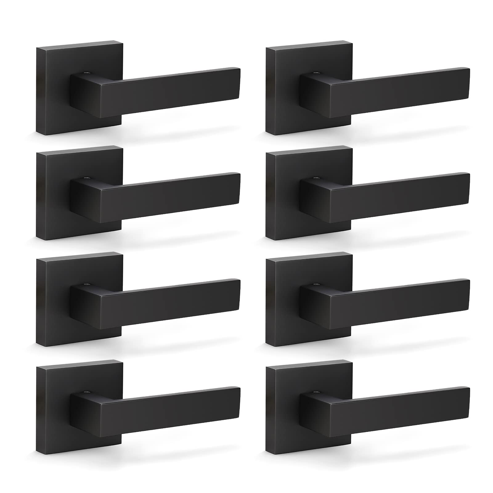 Brushed Nickel Keyed Door Handles - Secure & Stylish -13