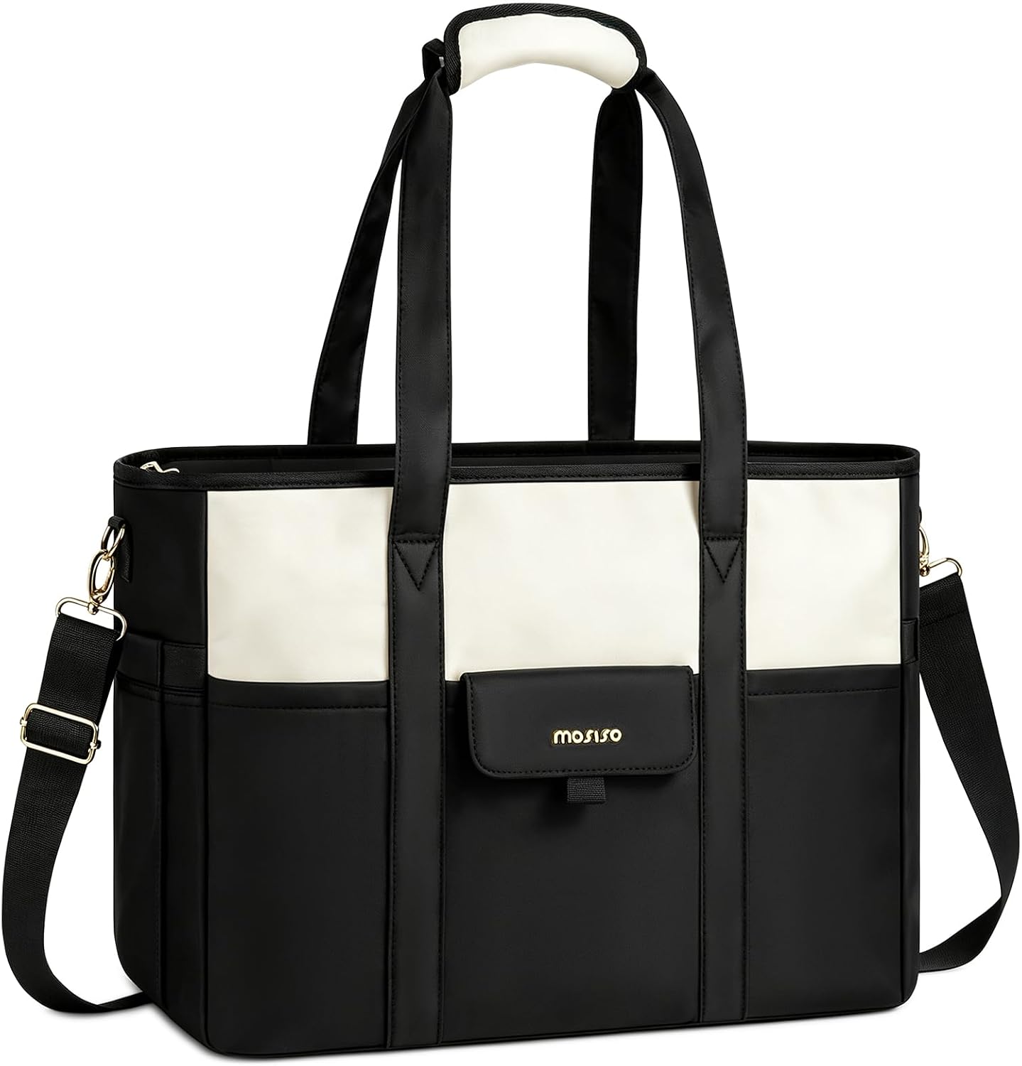 MOSISO Laptop Tote Bag, 15-16 inch Laptop Bag with Cup Holder for Work