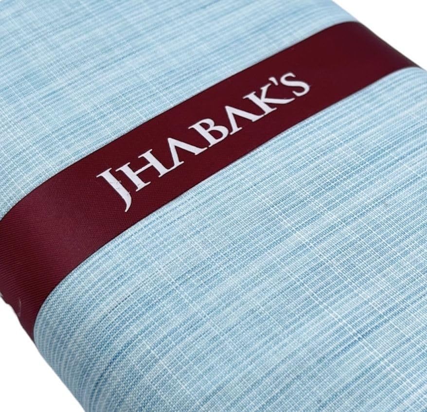 Image of JHABAK'S Unstitched Cotton Blend Solid Shirt & Trouser Fabric - 2.25 m Shirt Cloth - 1.20 m Pant Piece