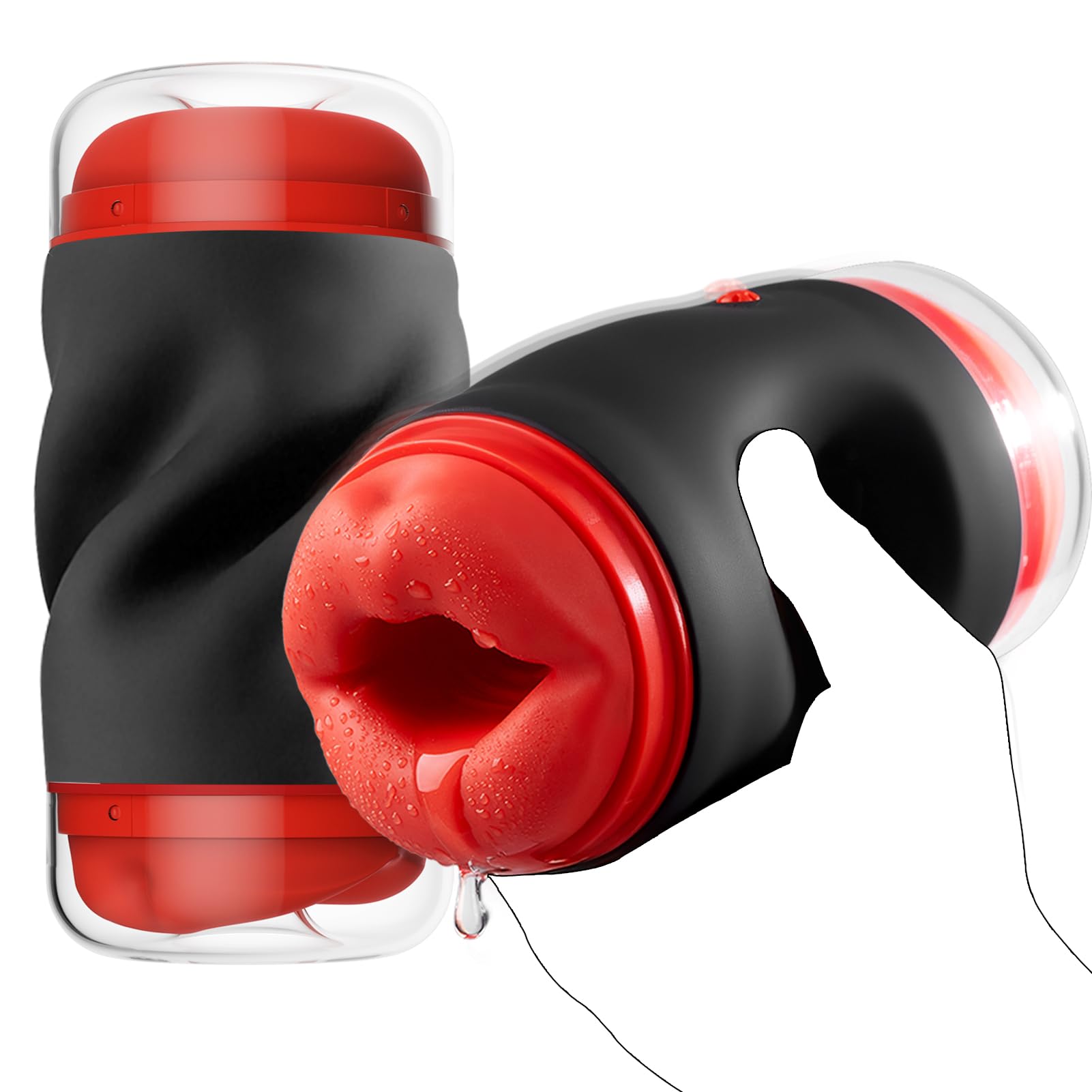 Masturbieren für Männer mit Druckempfindlichkeit Elektrischer Masturbator mit 9 Vibrationen und Druckmodus Blowjob Taschenmuschi Sex Spielzeug für die Paare Sexspielzeug für männer solo (Masturbator)