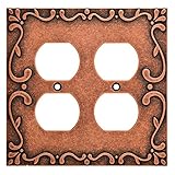 Franklin Brass W35076-CPS-C Classic Lace Double Duplex Wall Plate/Switch Plate/Cover, Sponged Copper