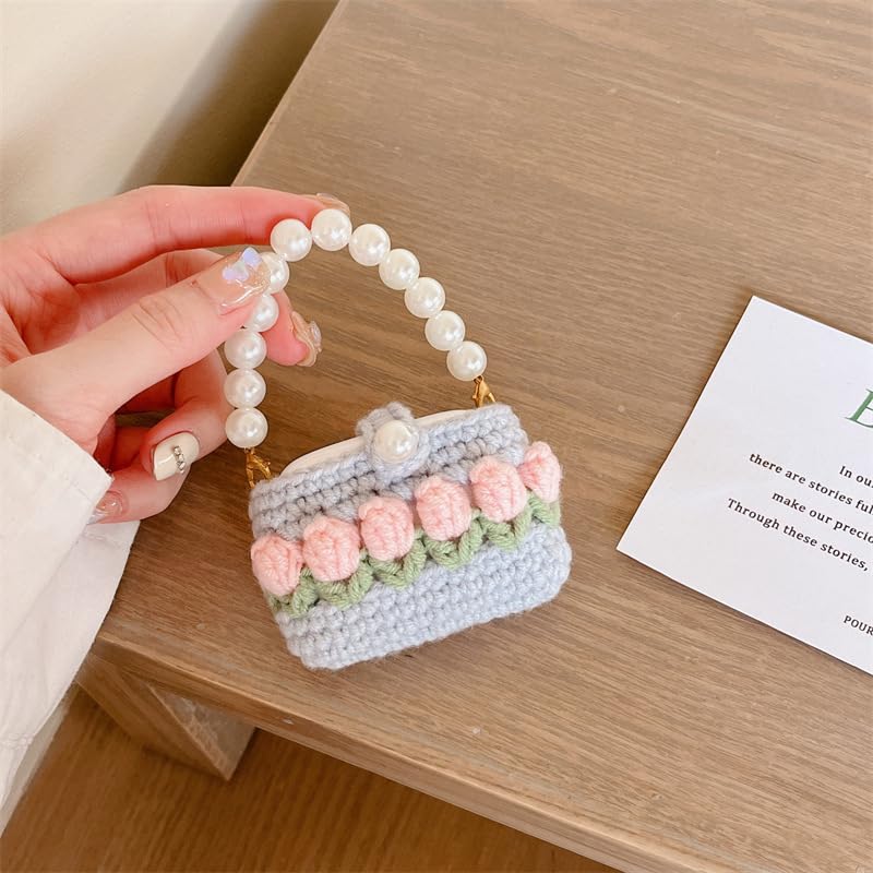 Amazon.com: Pearl Strap Crochet Tulip Chain Headphone Case