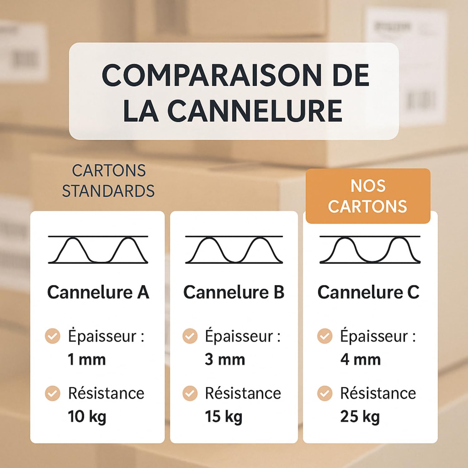Lot 20 Cartons de Déménagement - Fabricant Français - Résistance Extrême 25 kg - Grosse Épaisseur avec Poignées Renforcées - Réutilisable - 50 x 30 x 30 cm - LPVS