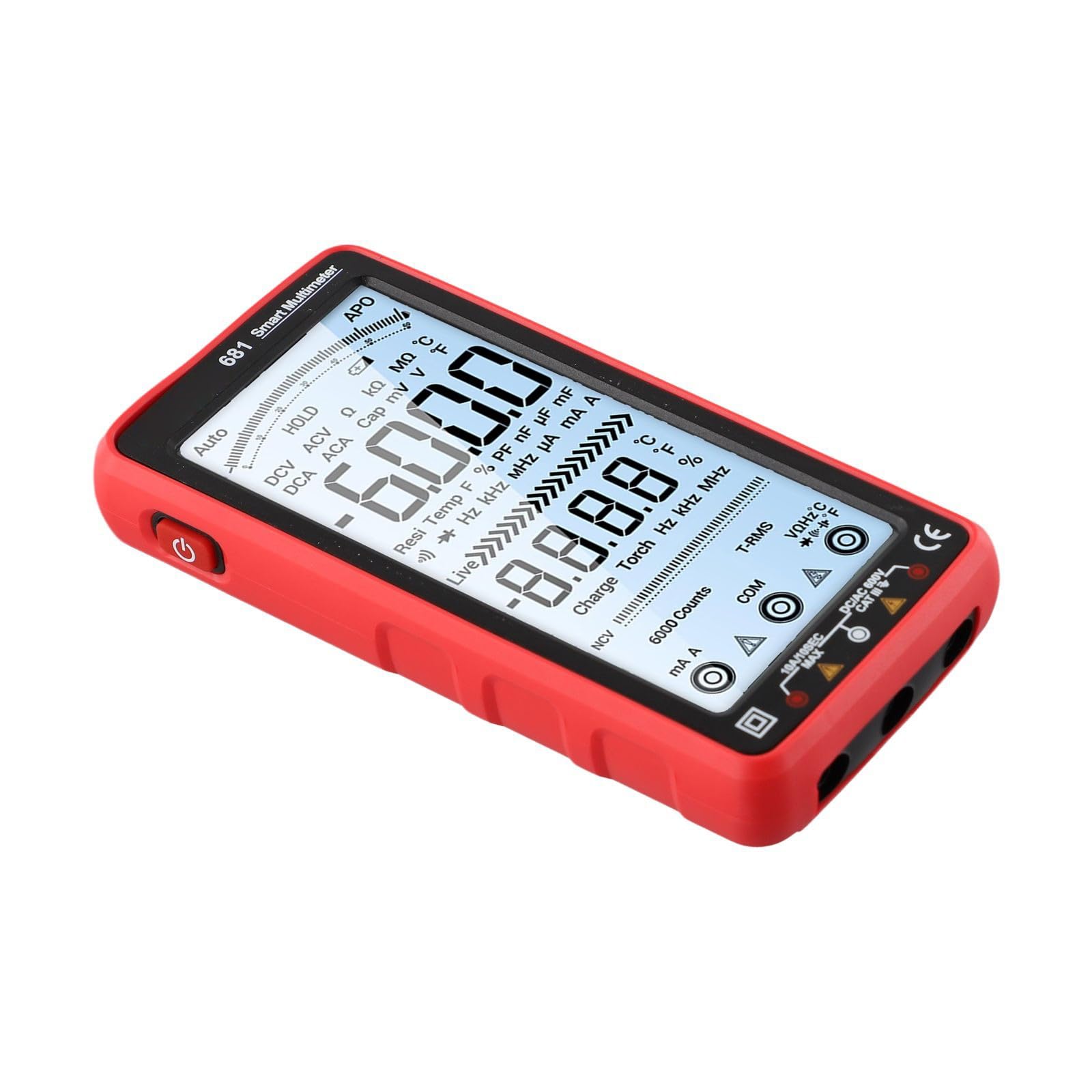 Per ANENG 681 Multimetro Digitale Professionale Ricaricabile AC/DC Tensione Senza Contatto Tester di Tensione Schermo LCD Tester Corrente