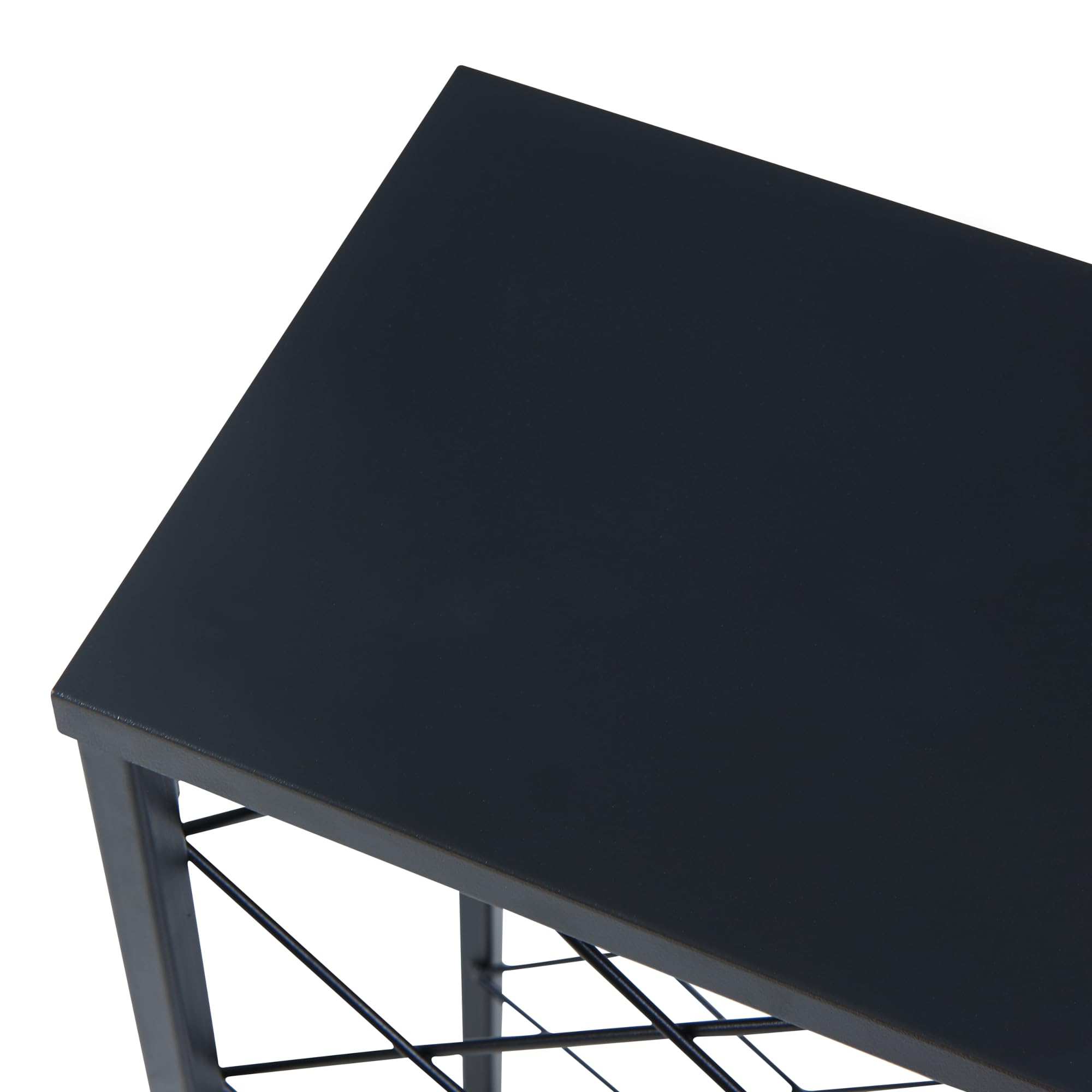 [en.casa] Weinregal Taivassalo Flaschenregal Metall Weinhalter für 25 Flaschen Schwarz Flaschenaufbewahrung Weinflaschenregal 71,5 x 53 x 20 cm