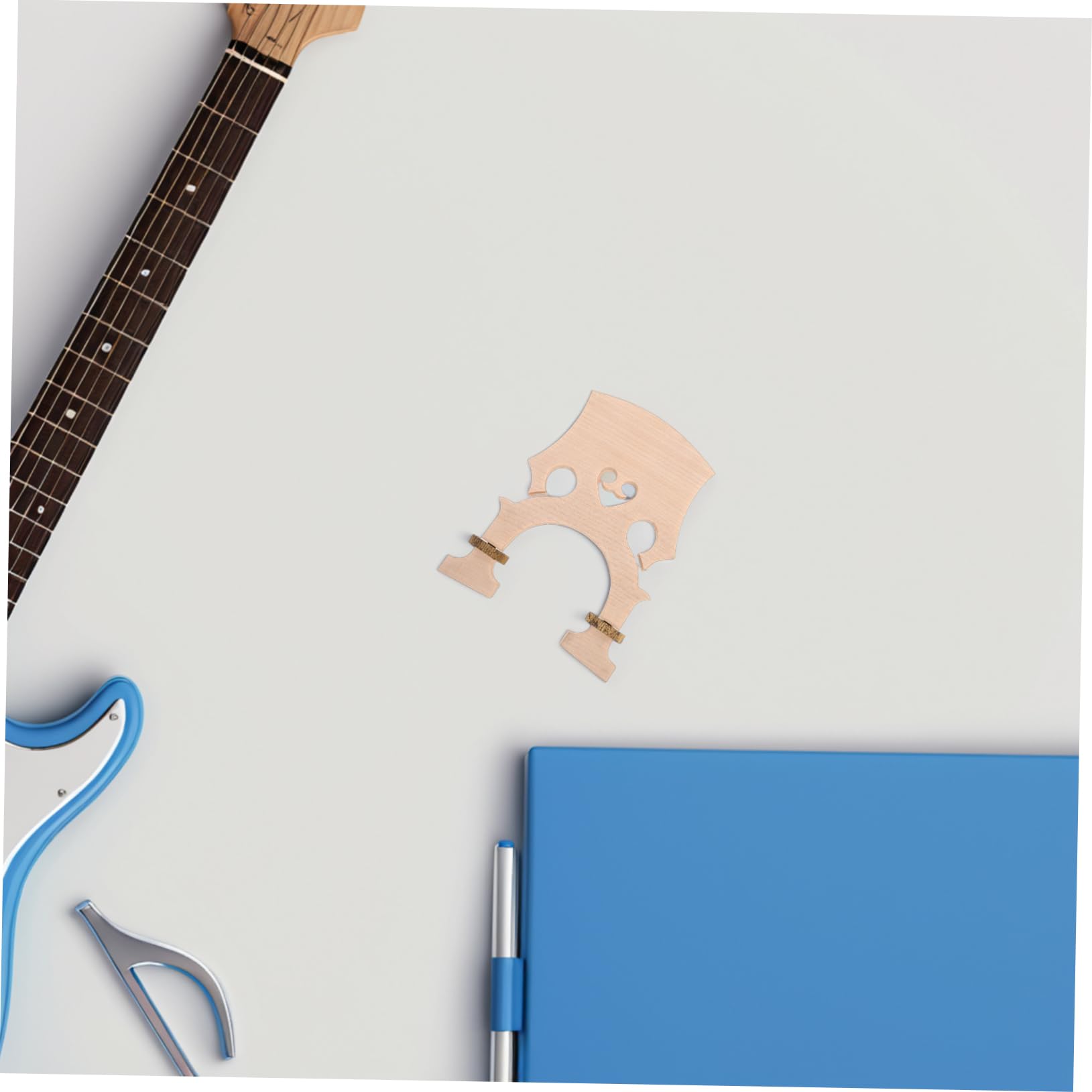 NULYLU Adjustable Maple Cello Bridge for Low and Tall Height Options Essential Replacement Part for Beginners Enhances Comfort and Sound Performance