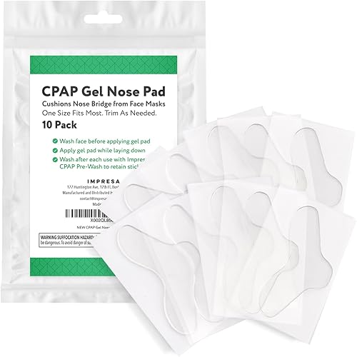 Miniatura 8 de Impresa 10 almohadillas nasales y forros nasales, insertos recortables personalizados y cojín de máscara, sellado seguro y almohadillas nasales CPAP