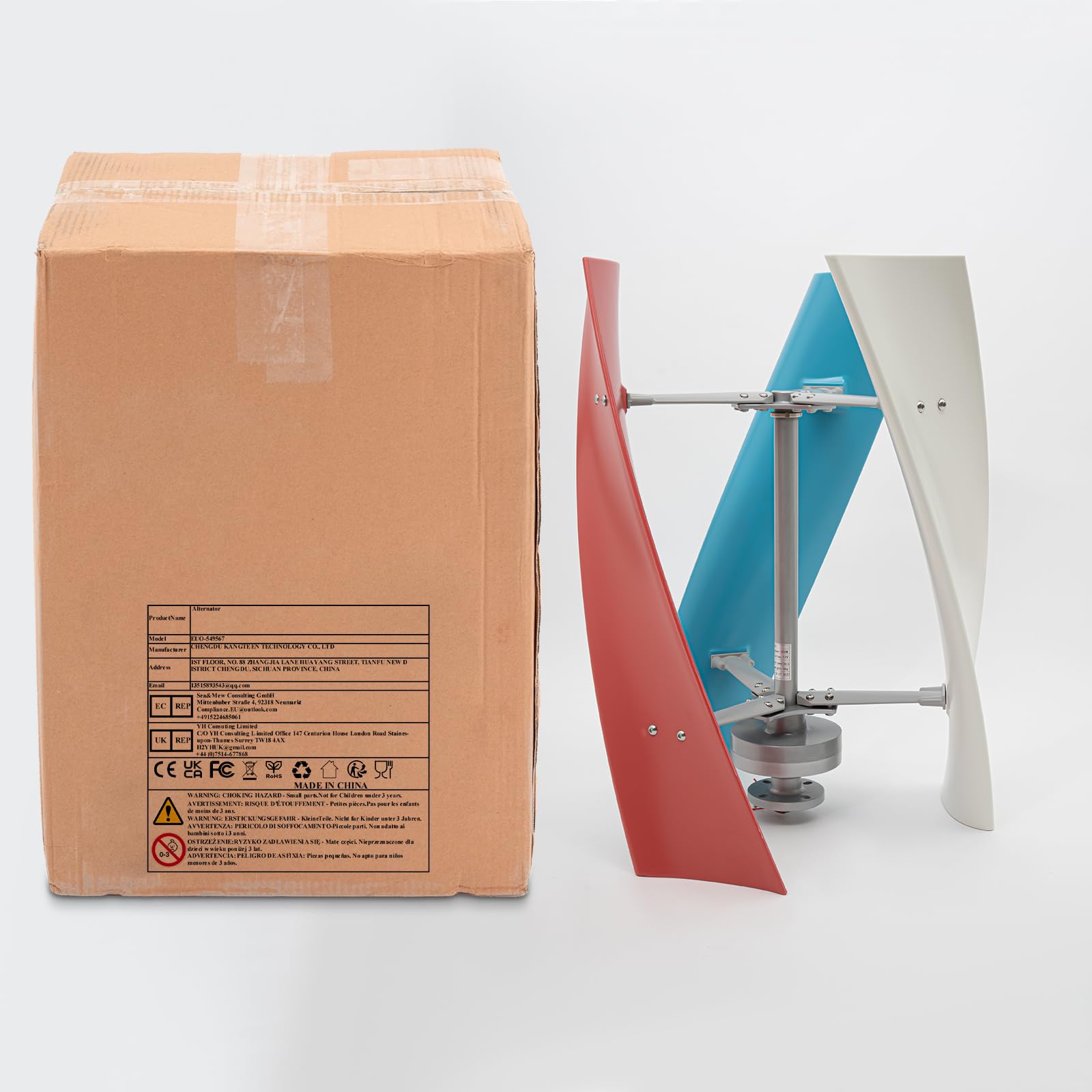 Windturbinen Generator, 12V 450W Vertikale Garten-Windturbinen Generator Kit mit Controller, Maglev Wind Generator für Boote, Pavillons, Hütten oder mobile Häuser (drei Farben)