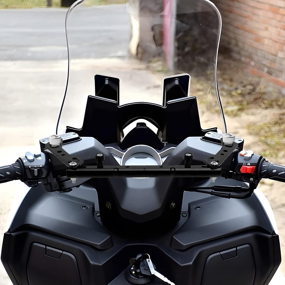 Barre d'équilibre de Moto pour siège de Miroir de Moto pôle d'extension Multifonctionnel Guidon de Moto Barre transversale (Le Noir)