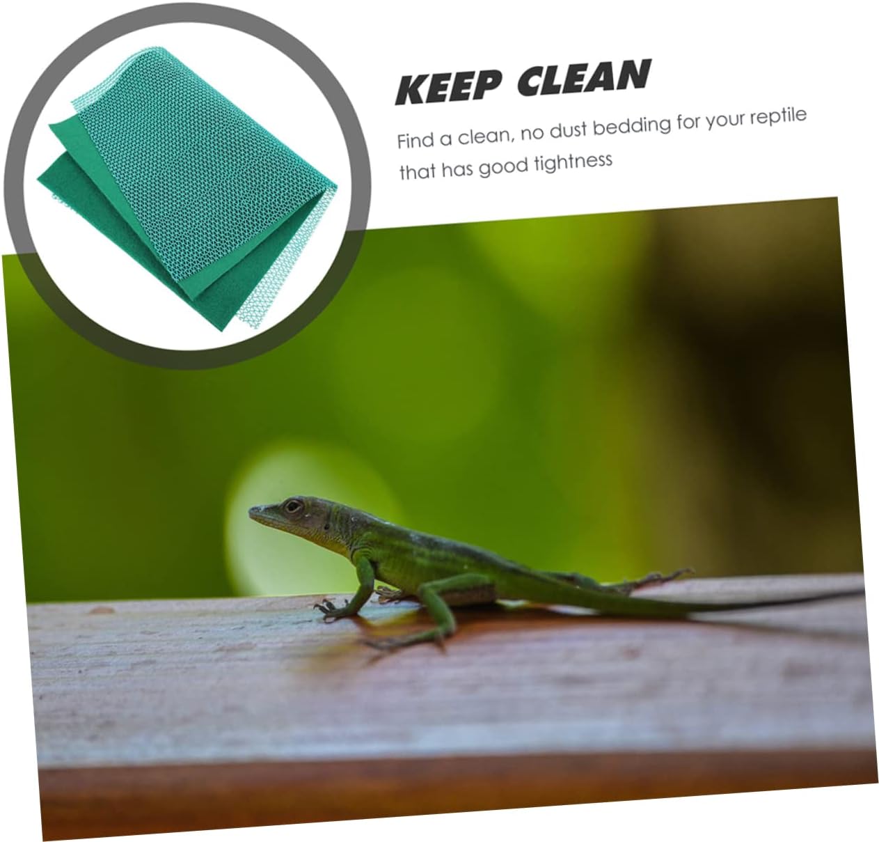 Happyyami 1set Pet Carpet Mat for Reptiles Lizard and Turtle Terrarium Liner Washable Substrate Bedding Green for Bearded Dragon Snake and Tortoise Habitats