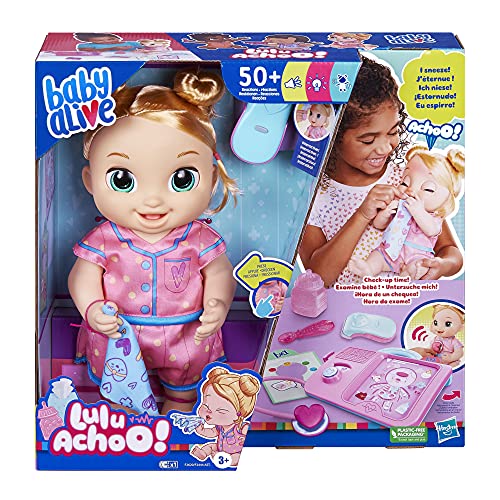 Muñeca Baby Alive Lulu Achoo 12 pulgadas interactiva miniatura 3