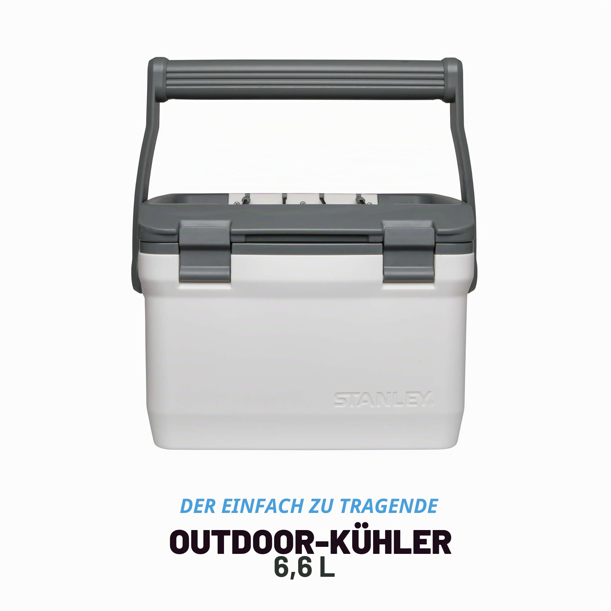 Stanley 1913 Adventure Outdoor Cooler 6,6 Liter Polar - Camping Kühlbox Klein - BPA-Frei - Deckel fungiert auch als Sitz - Robuste Isolierbox ohne Strom - Auslaufsicher