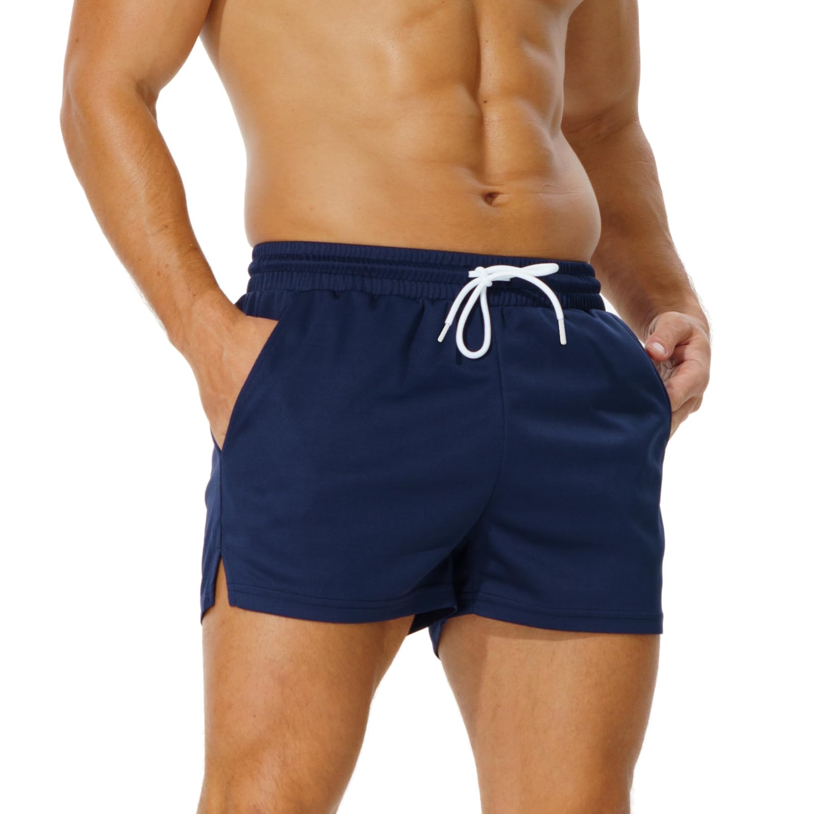 AIMPACT Short Court Homme 3inch Short de Sport Homme Respirant avec Poches de Jogging Fitness Training Tennis
