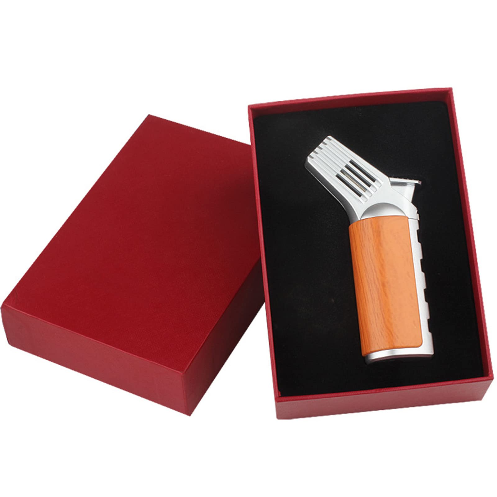 Briquets Torche Briquet Coupe-Vent Briquet Rechargeable Flamme à Jet Réglable Barbecue Cuisine Cheminée Bougies Allumage avec Valve à Air