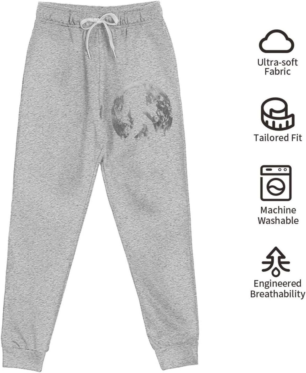 Moon Bigfoot Trees Men's Long Pants Athletic Running Pants Lightweight Quick Dry Gym Sports Pants