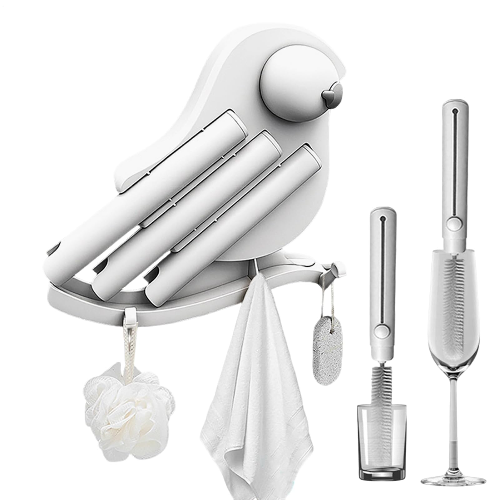 Kit brosses de nettoyage pour plan de travail cuisine et miroir salle de bain