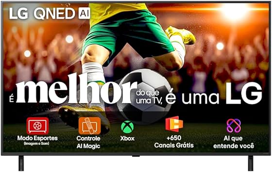 Smart TV 4K 65" LG QNED80 α7 AI 2025 - R$ 3.749