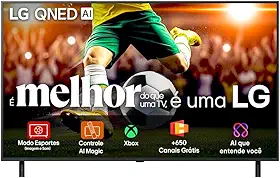 Smart TV 4K 65" LG QNED 65QNED80 Processador α7 AI Ger8 Super Slim Design Local Dimming Alexa Integrado WebOS 25