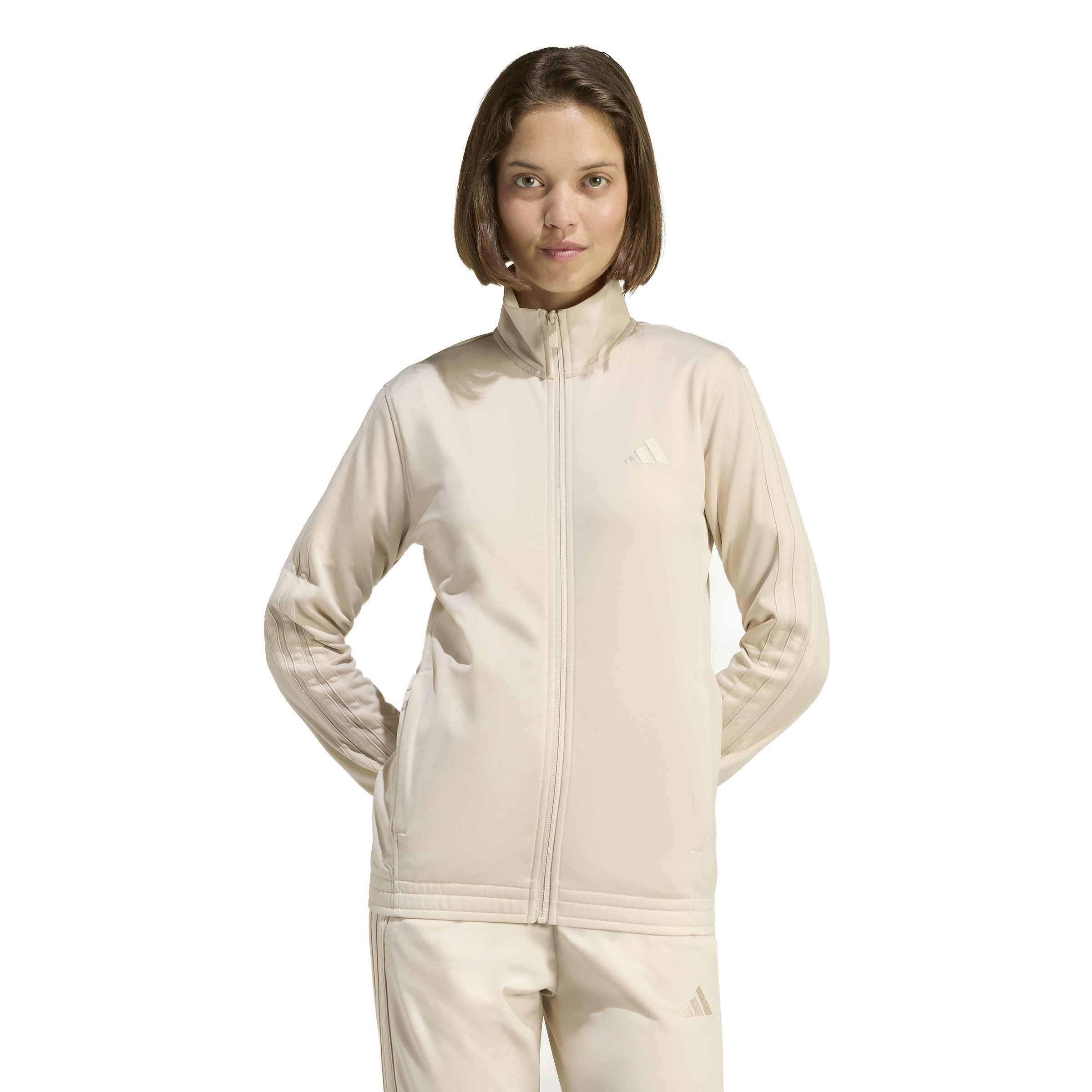 adidas Womens Tricot 3 Stripe Snap Casual - Green