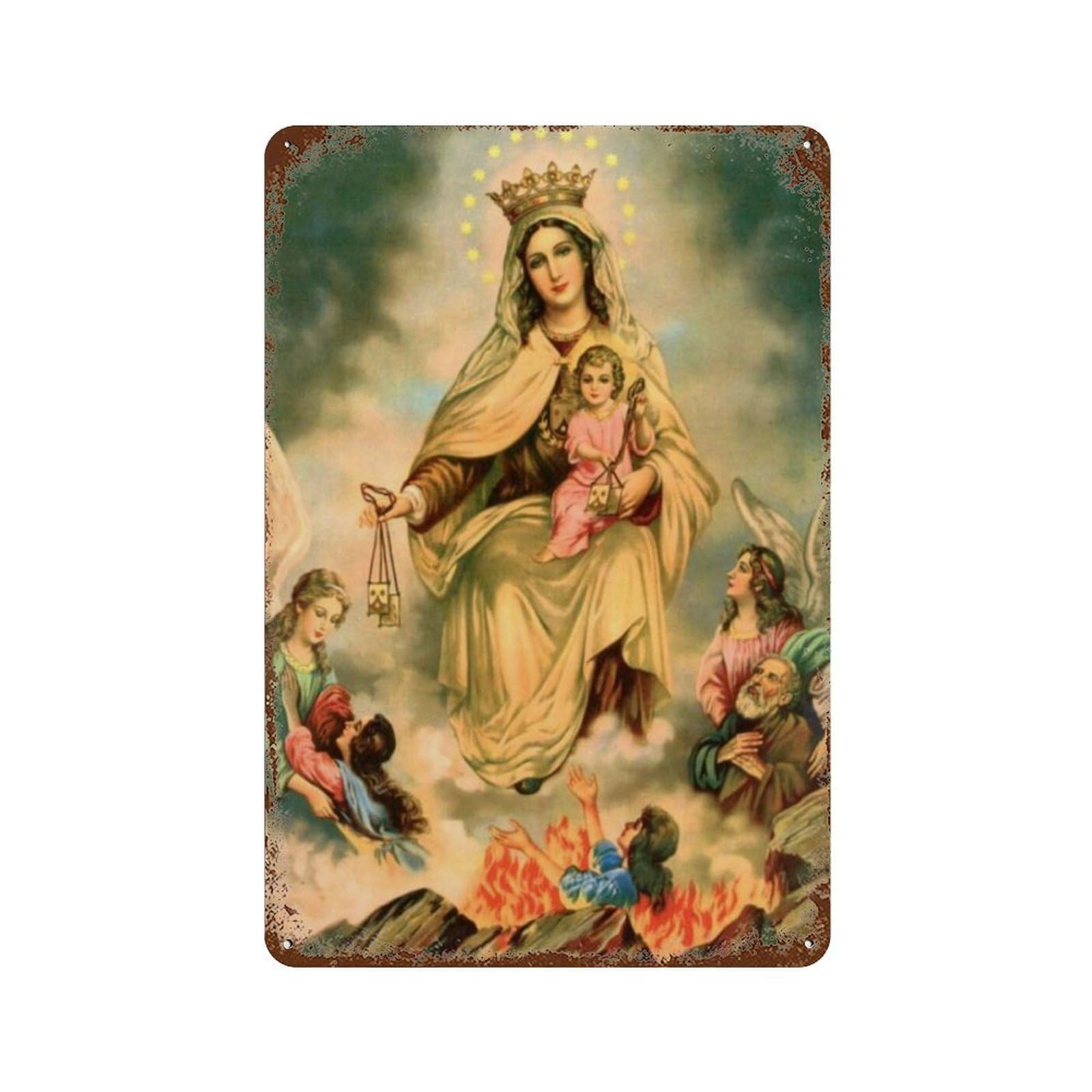xiaoxiaoshen Our Lady of Carmen (4) Wall Decor Art Metal Tin Poster Modern Home Decor Art Home Bar Shop Decorations Vintage Sign 30x20cm