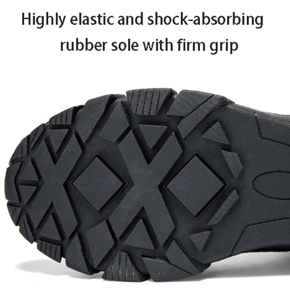 Stivali Moto Uomo,Unisex Scarpe Moto,Competizioni Professionali Stivali Motociclista,Stivali Touring Moto,Protezione Caviglia,Rinforzi in Gomma,per Ciclismo,Avventure Fuoristrada