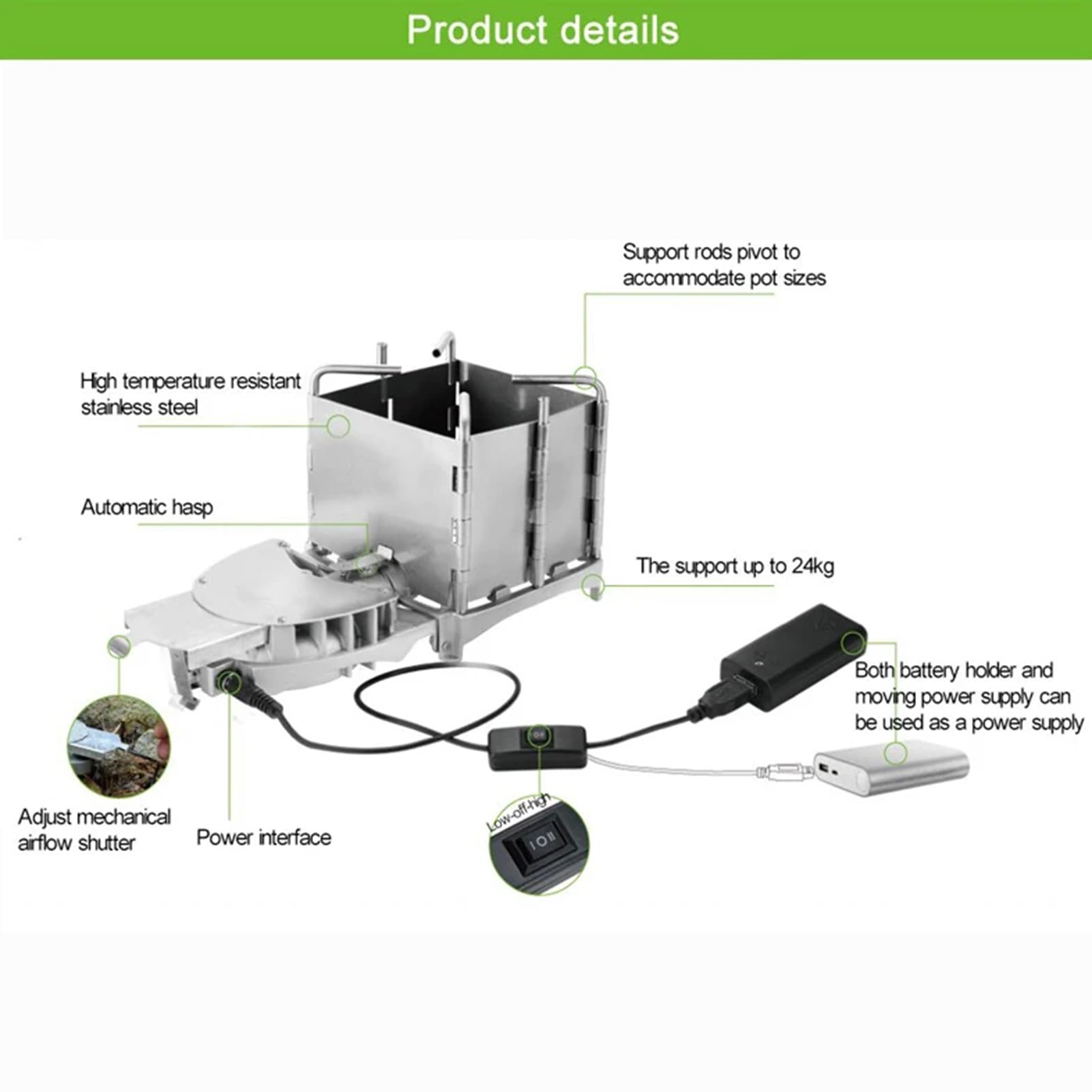 Poêle À Bois Cuisinière Portable Pliable