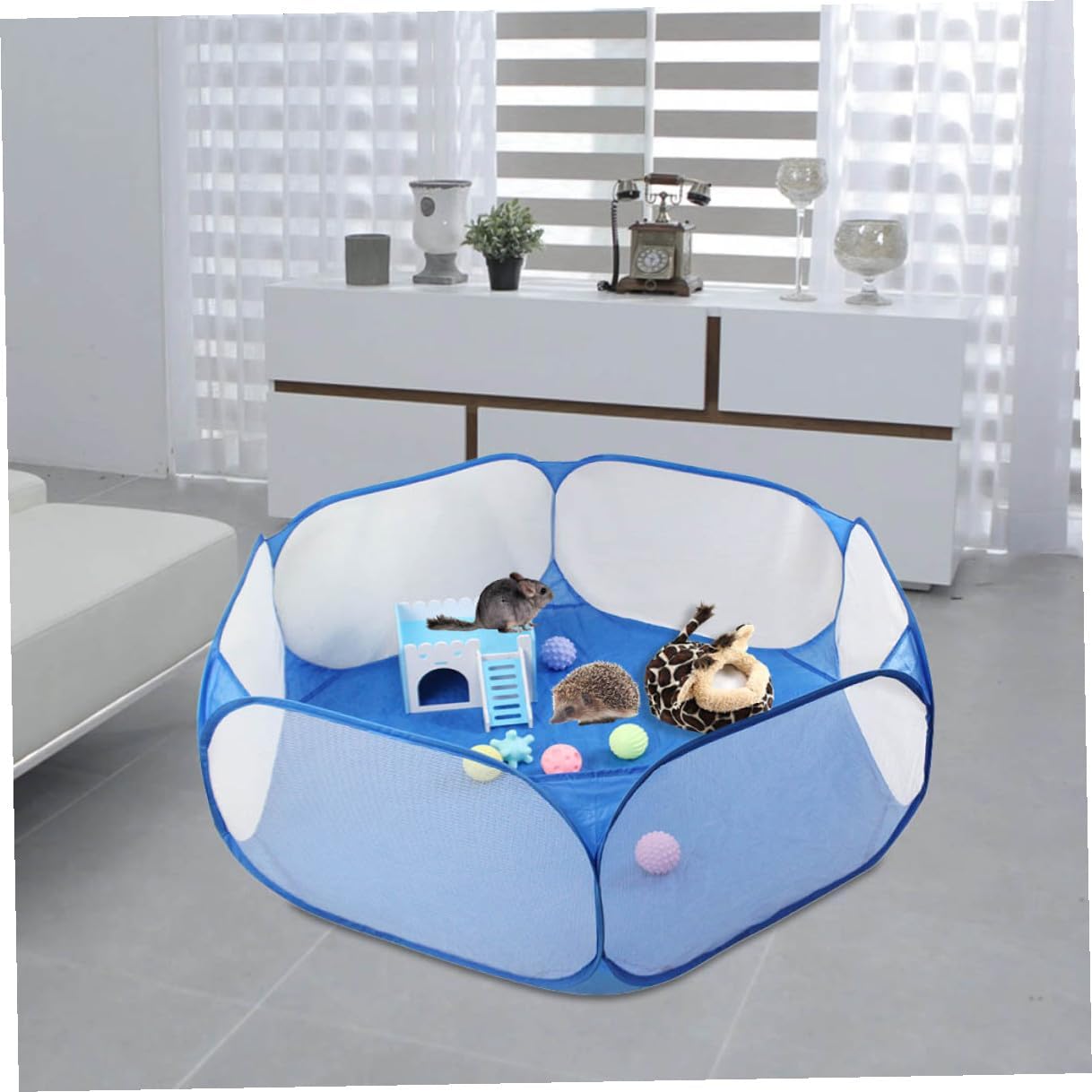 Portable Folding Pet Tent Sturdy Scratch-Resistant Breathable Shelter House for Indoor Outdoor Cats and Dogs Pet Playpen Crate