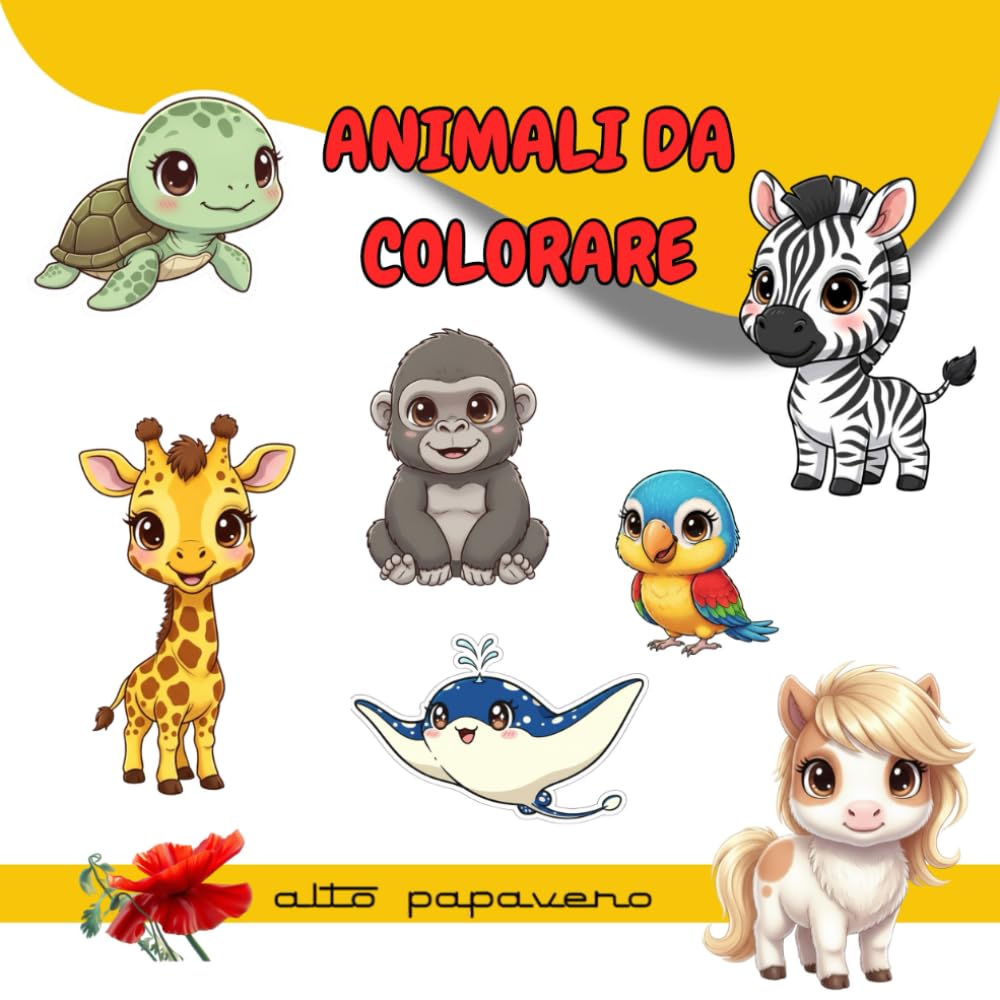 Animali da colorare: Libri da colorare per bambini