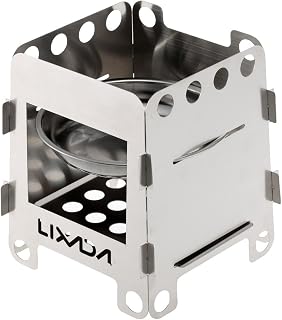 Lixada Exterior Ligero portátil Camping Picnic Estufa de leña con Bolsa de Almacenamiento
