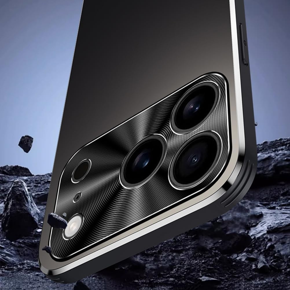 Slim Hard PC Case for iPhone 17/17 Air/17 Pro/17 Pro Max, Metal Camera Protection Ring & Frosted Anti-Scratch Cover(Purple,17)