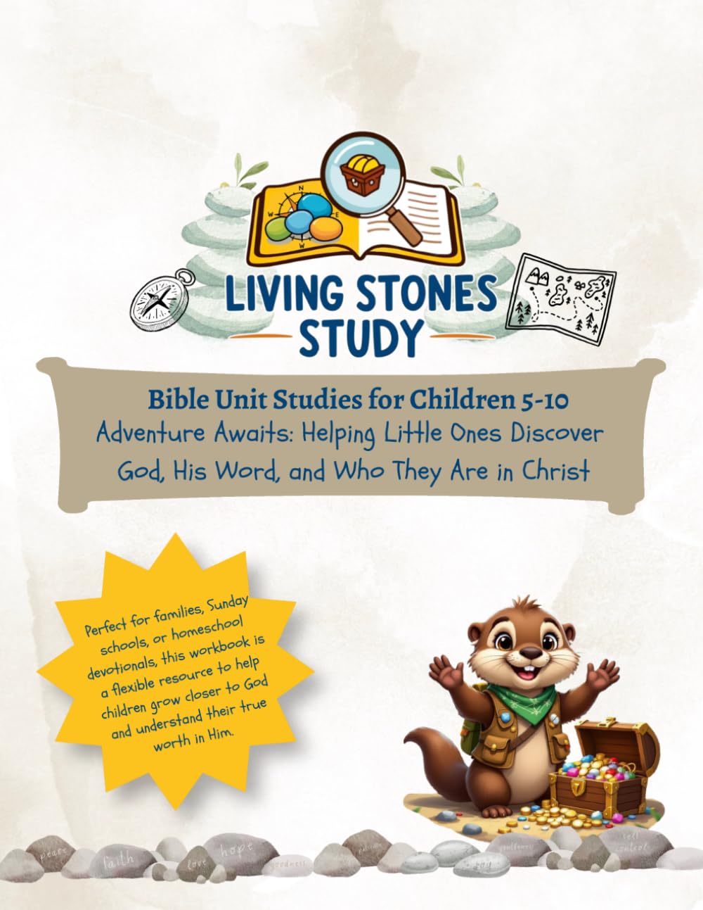 Living Stones Month 1 Homeschool Bible Lessons | printable curriculum K4 | homeschool Bible lessons: 4 Weeks Identity in Christ Printable Curriculum ... with Activities, Scripture Memory & Prayers
