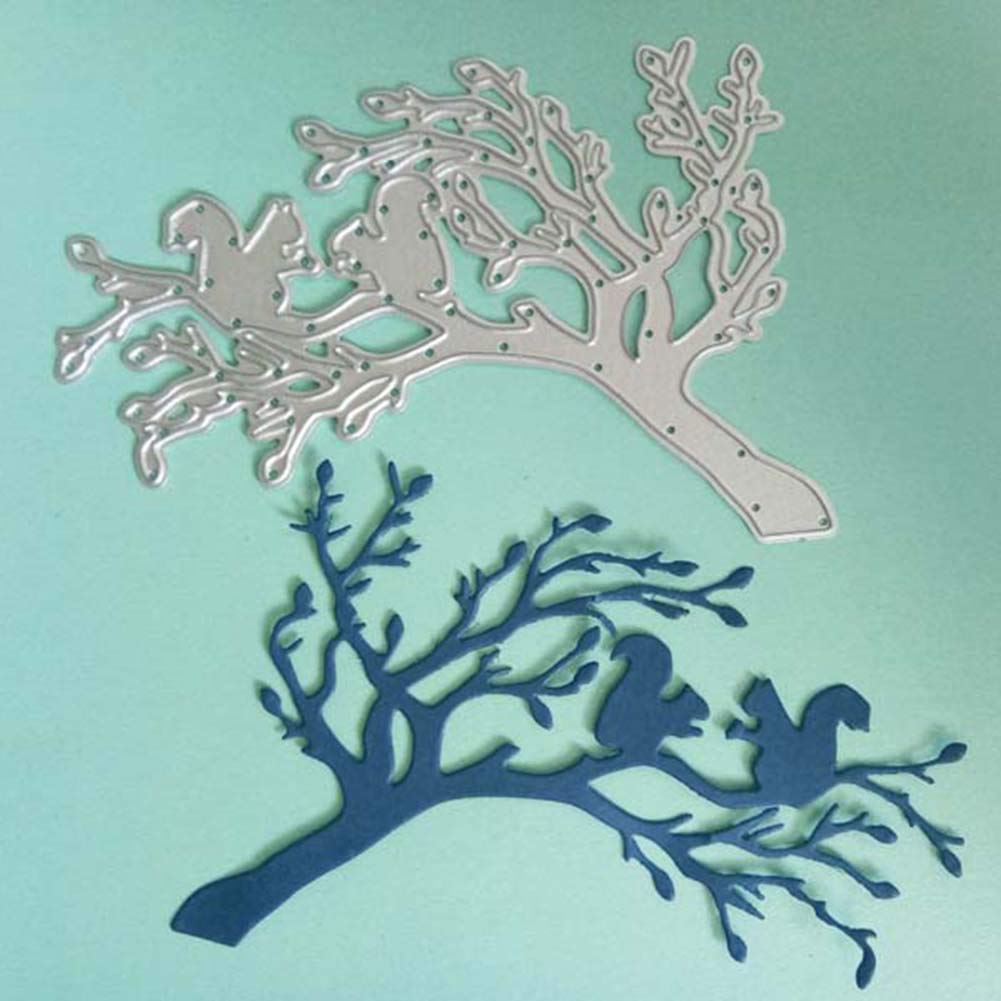 Fustelle In Acciaio Per Scrapbooking – Set Di Stampi A Forma Di Albero E Scoiattolo, Per Biglietti E Decorazioni Fai Da Te - 3