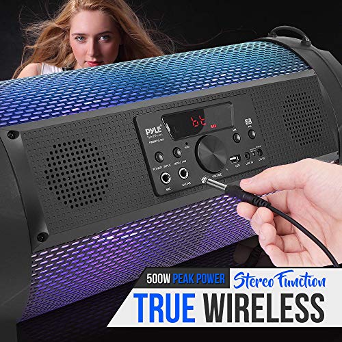 image for Pyle Wireless Portable Bluetooth Boombox Speaker - 500W 2.1Ch Recharge